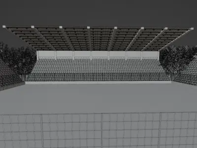 Football Stadium Low-poly 3D model 14