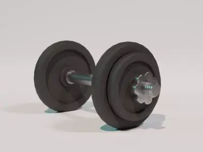 dumbell dumbbell Low-poly 3D model