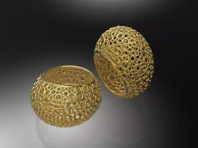 grid ring Free 3D print model