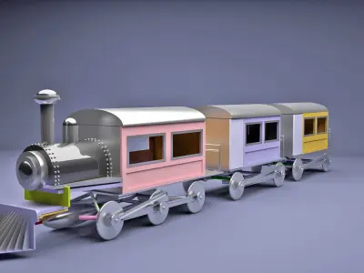 Toy Train 3D model