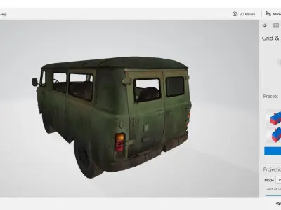 Car - VAN 04 Low-poly 3D model
