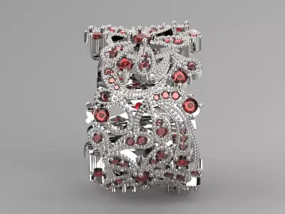 Full Set Jewelry 3d stl cad eternity ring model rr0004 3D print model