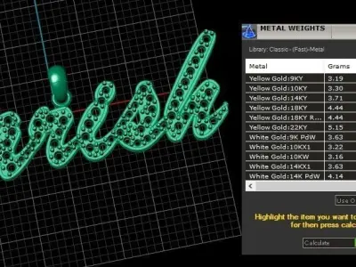 Zarish Name diamond Pendant 3d Printable Model 3D print model