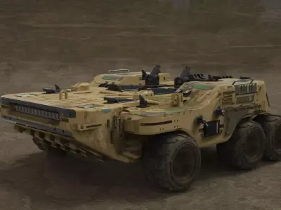 Vehicle platform transporter scifi 3D model