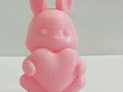 A cute Bunny Heart to Valentine day 3D print model