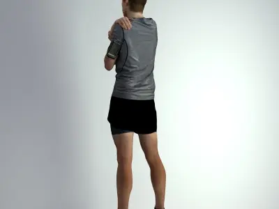 3D Scan Man Sport Runner 010 3D model