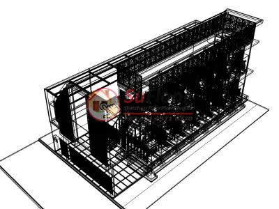 House 9x22m code 464- Sketchup 3D model 3D model 3D model
