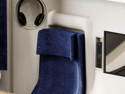 passenger train 01 Low-poly 3D model