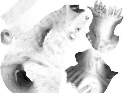 Castoroides The Giant Beaver of the Ice Age Low-poly 3D model