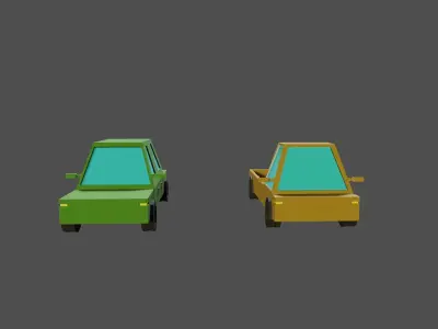 car pack Low-poly 3D model