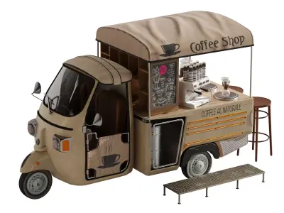 Foodtruck Coffee Brown 3D model