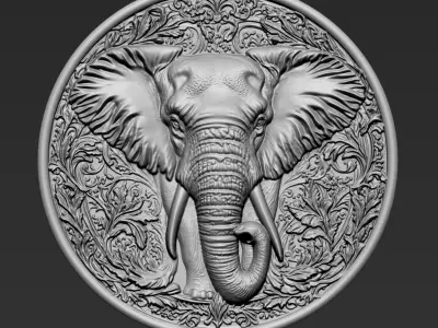 Elephant Pendant A18 3D print model