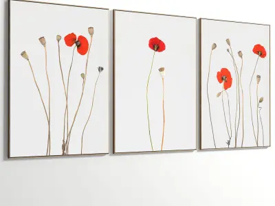 Abstract Painting Set of 3 pieces - No 50 Low-poly 3D model