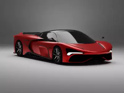 High Poly Concept Car - 707GT 3D model
