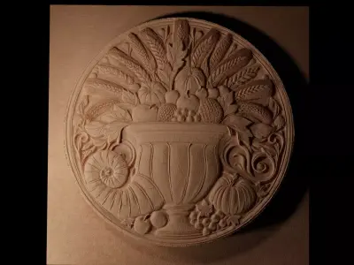 Cornucopia CNC 3d Print High Relief Sand Casting 3D print model