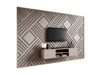 Modern TV Wall 020 3D model