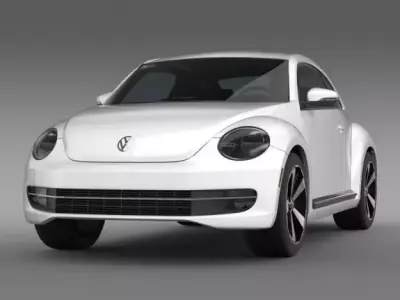 VW Beetle Turbo Black 2012 3D model