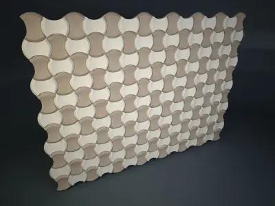 03 3DECOR PATTERN WALL Low-poly 3D model