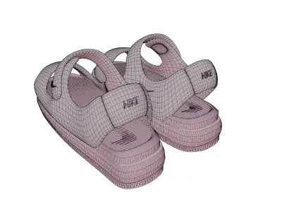 NIKE CALM WOMEN SANDALS Low-poly 3D model