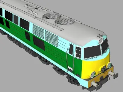 Locomotive HCP 301D or SU-45 Low-poly 3D model