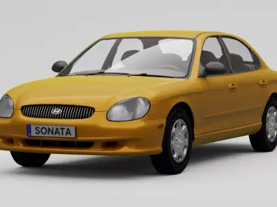 Hyundai Sonata EF  Low-poly 3D model