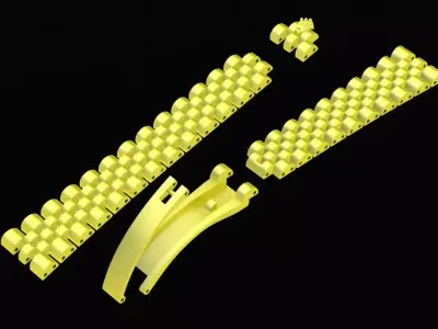 Modular Luxury Bracelet Clasp and Link System for Men 81a 3D print model