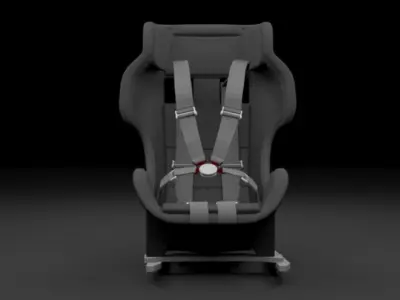 Racing Seat - v2 Low-poly 3D model