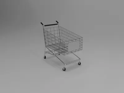Shopping cart 3D model