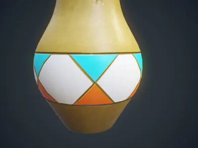Stylized Vase Low-poly 3D model