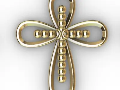 CROSS PENDANT 4 PCS 3D print model