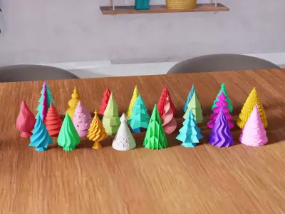 Christmas Tree Ornament Hanging 24 Piece - 469 3D print model