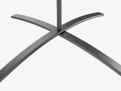 Feather type flag on flagpole 3D model