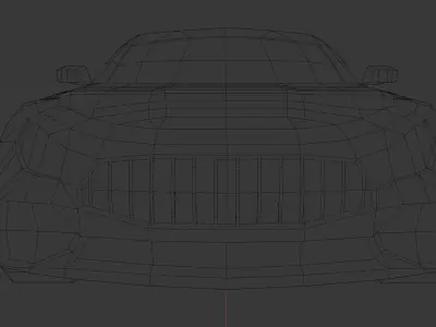Gameready Low Poly Mercedes AMG GT Low-poly 3D model