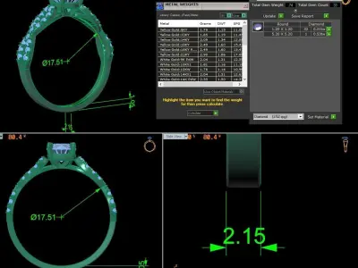 Jewelry engagement ring 3D print model