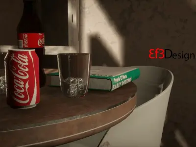 Coca Cola Low-poly 3D model