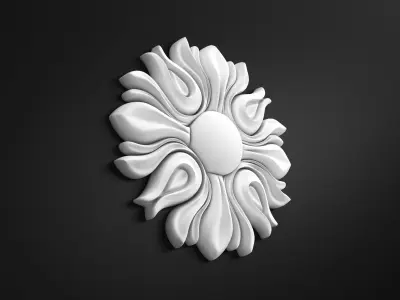 Carved rosette 3D model