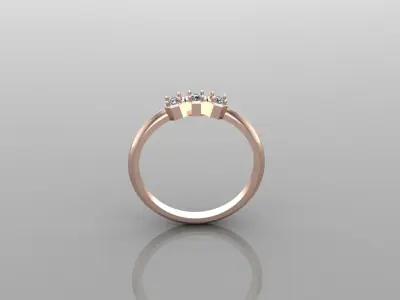 Solitaire Ring Version 1 R49 3D model