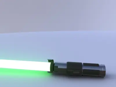 Yoda Lightsaber Low-poly 3D model