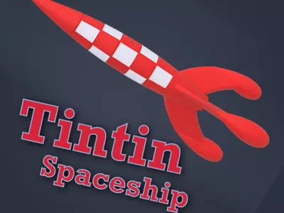 Tintin Toy rocket  3D Print model 3D print model