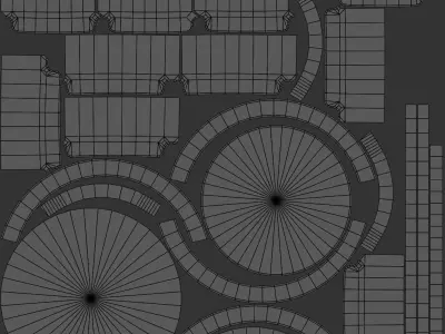 Ashtray Cigarette Low-poly 3D model