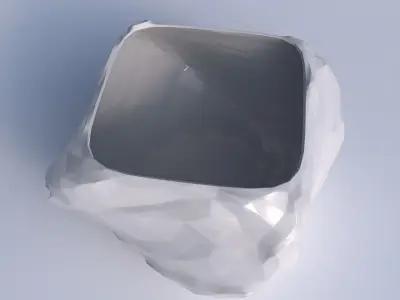 Bowl helix with low-polygon bulges  3D print model