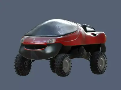 Renault Racoon Concept Car 1992 Free low-poly 3D model