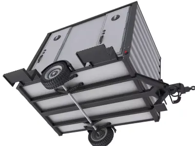 Portable Restroom Trailer 3D model