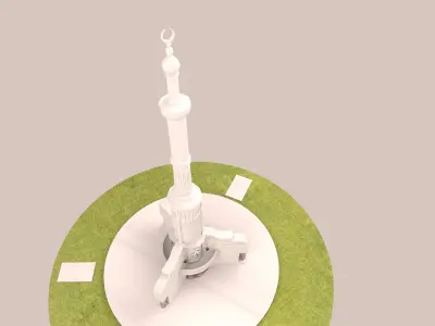 Historical Hamidiye Fountain Ottoman Sabil 3D Model Low-poly 3D model