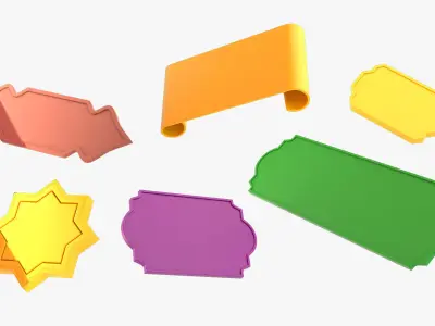 Islamic Frames Set 3D model