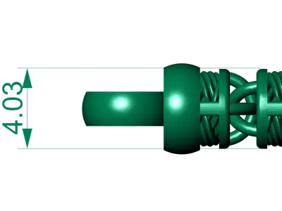 4mm  STRICK TYPE Luxury Textured Chain Detailed 3D Model 3D print model