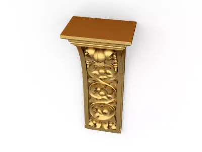 Decorative Bracket carved classic cnc 3d printing 05 3D print model