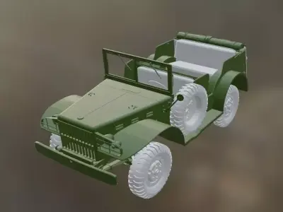 Dodge WC 56 command car scale model 1 16 3D print model