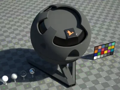 Rubber material - easy change to any colour -  VRay shader Texture