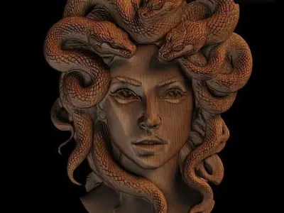 Medusa Relief 3D 3D print model
